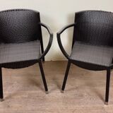 Pair of emu nilo model armchairs design by chiaramonte and marin circa 2000 (still published)