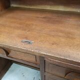 American office with curtain box administration oak