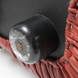 Vintage Soriana set in red leather by Afra e Tobia Scarpa for Cassina Italy