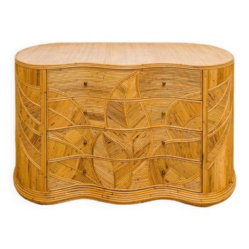 Chest of drawers with 4 drawers in rattan