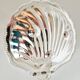 Silver-plated scallop shell butter dish