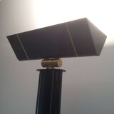 Black lacquered and brass floor lamp