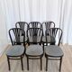 Lot de 6 chaises de salle à manger vintage en bois noir par STOL Kamnik, années 1970