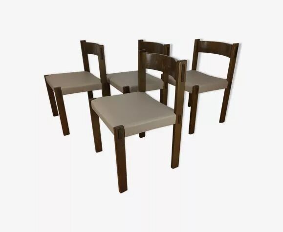 4 chaises brutalistes 1960