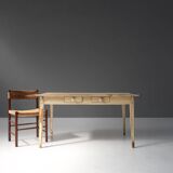 French farm table with tapered legs late 1800