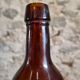 Set of 10 bottles of old Bordeaux French wine in ruby brown glass, 19th century.