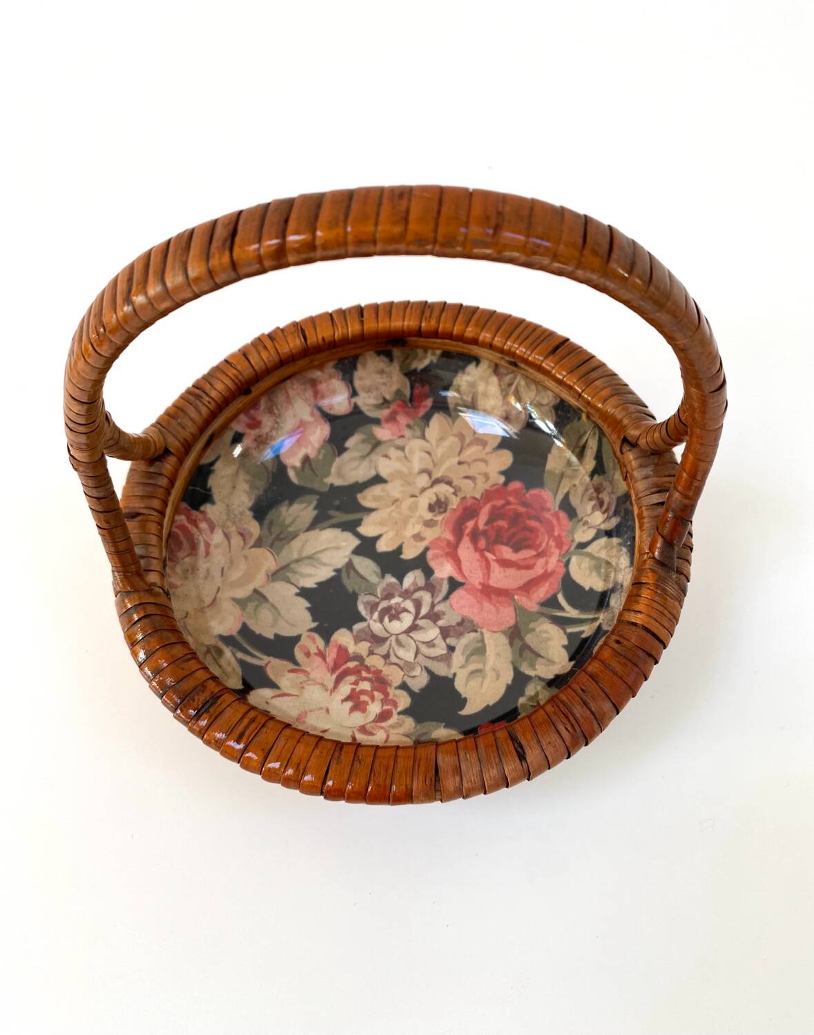 Rattan storage basket from the 50s/60s
