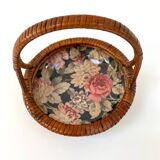 Rattan storage basket from the 50s/60s