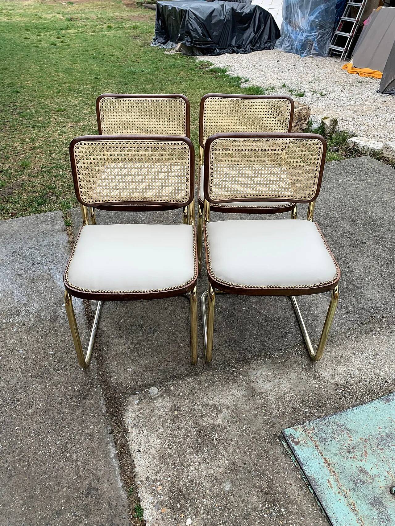 6 Cesca chairs by Marcel Breuer, 1970s