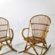 Fauteuil à bascule en bambou, France 1960