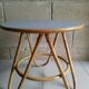 Extra roundtable in vintage rattan 50s
