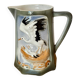 Old Barbotine Jug Storks - Saint-Clément France
