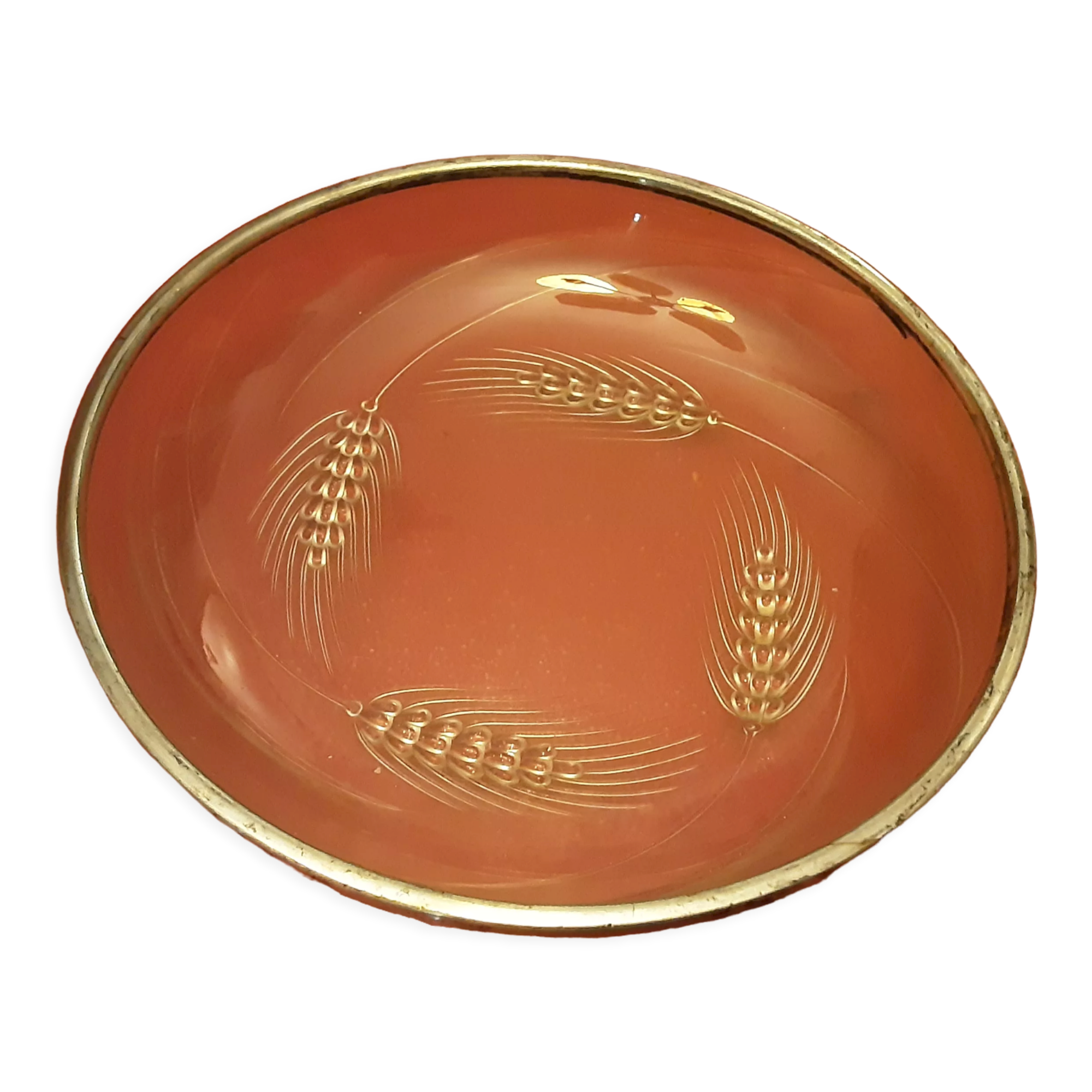 FRUIT CUP GLASS CUT CUT METAL SILVER SWORDS OF BLE