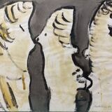 Michel Chapuis, acrylic on paper, orientalism