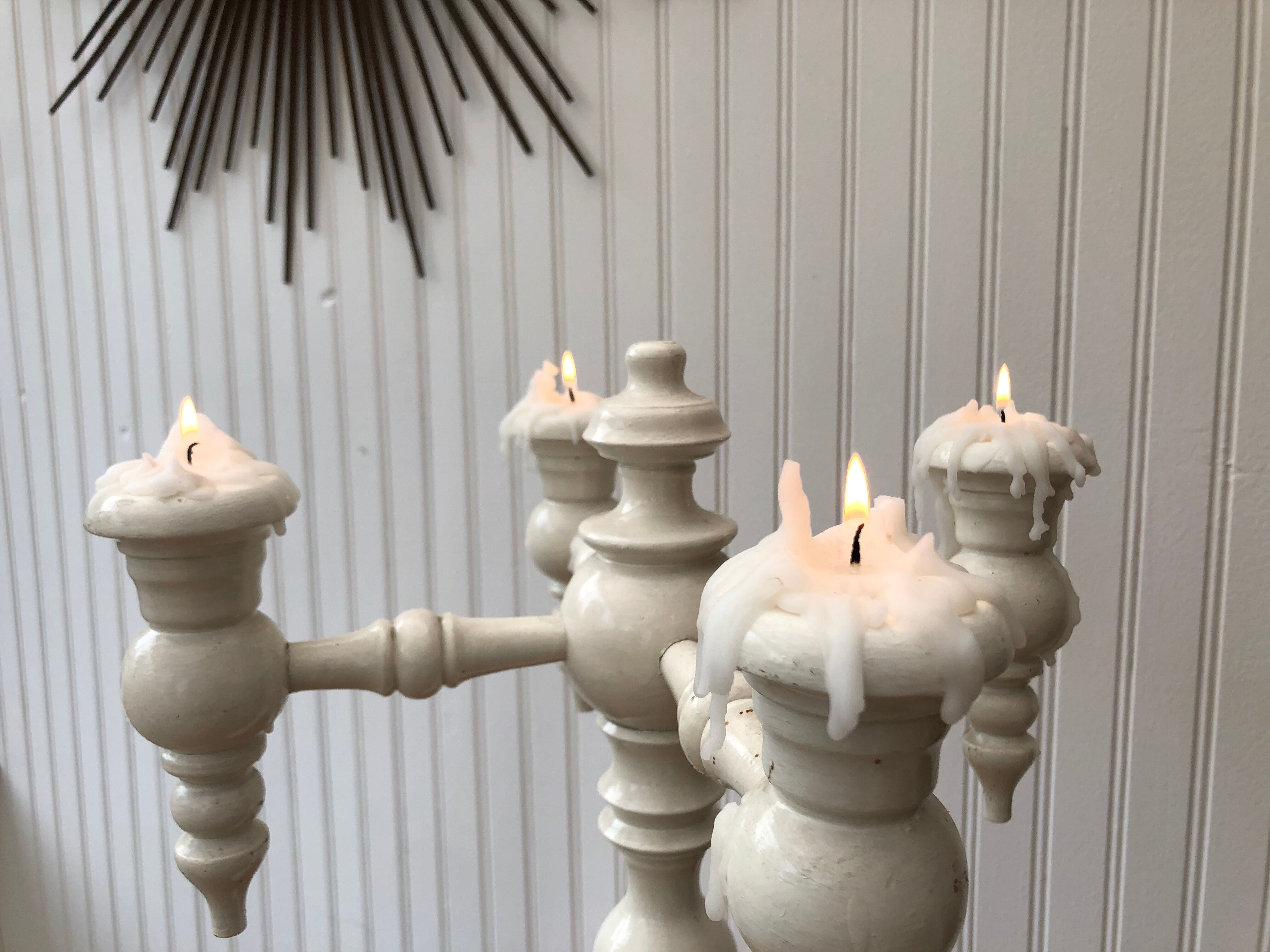 Wooden candlestick