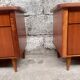 Pair of bedside tables, end of vintage sofa, old 1950