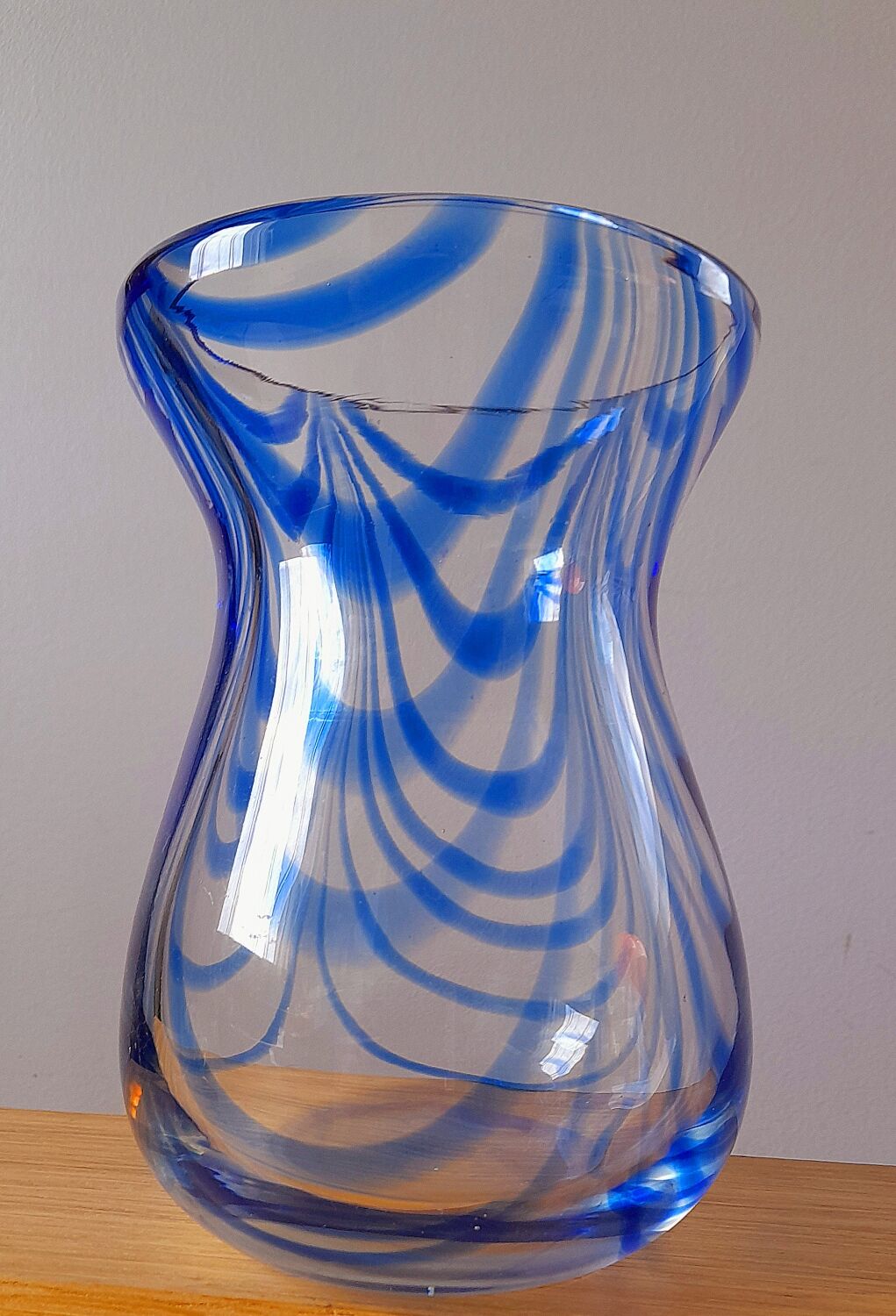 70s crystal vase