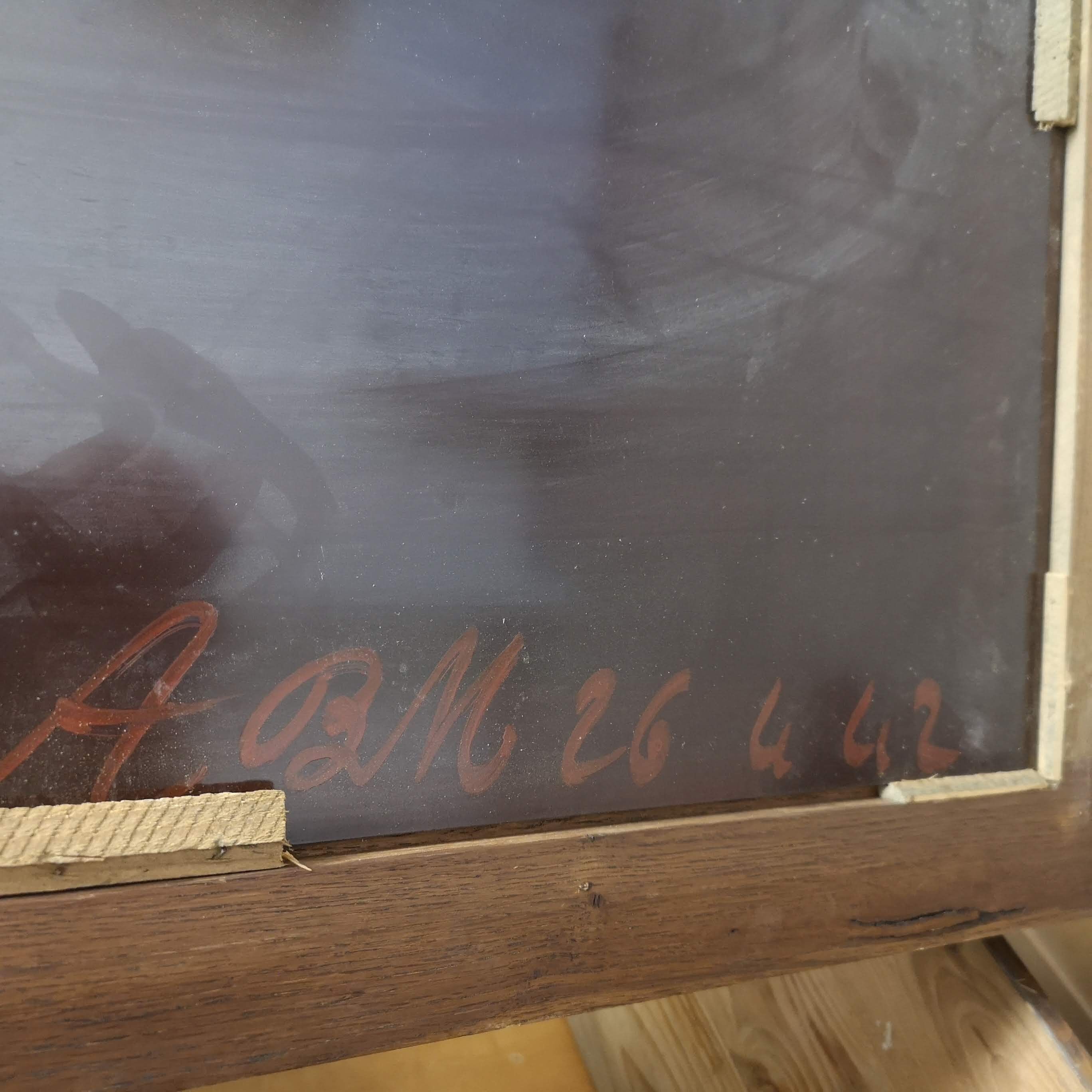 Restored art deco cabinet, mustache feet
