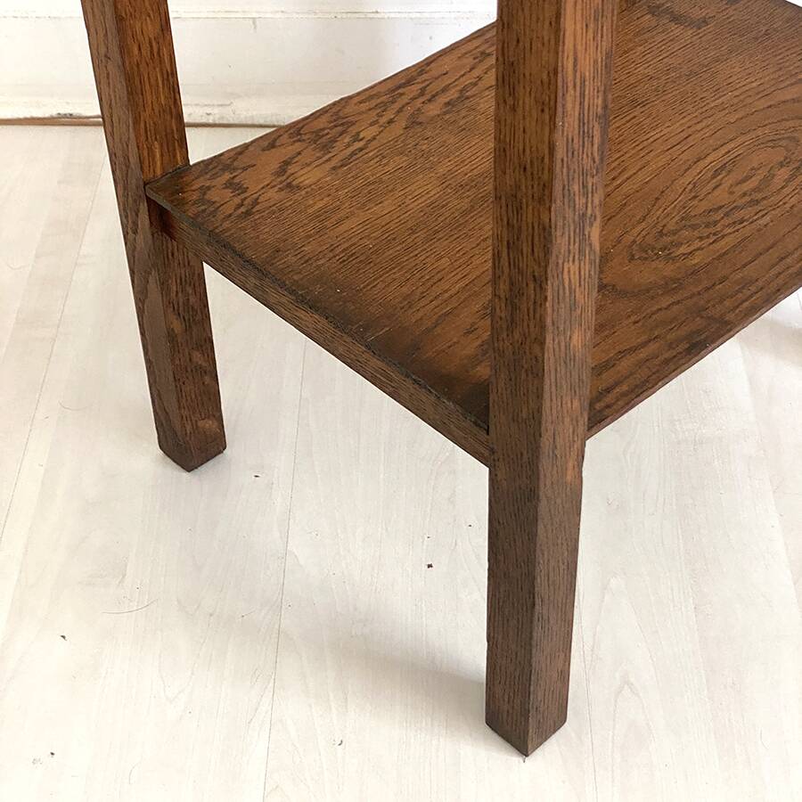 Vintage 50's side table or side table Solid wood Traces of use Accidents on the rear edge