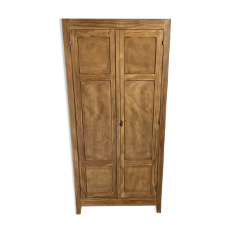 Parisian wardrobe in raw wood