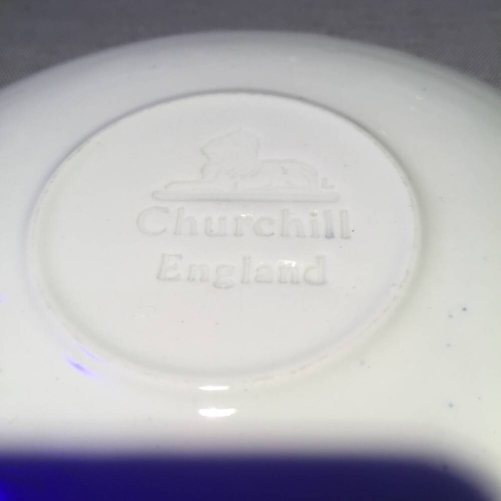 Churchill england blue and white tea service japanese patterns