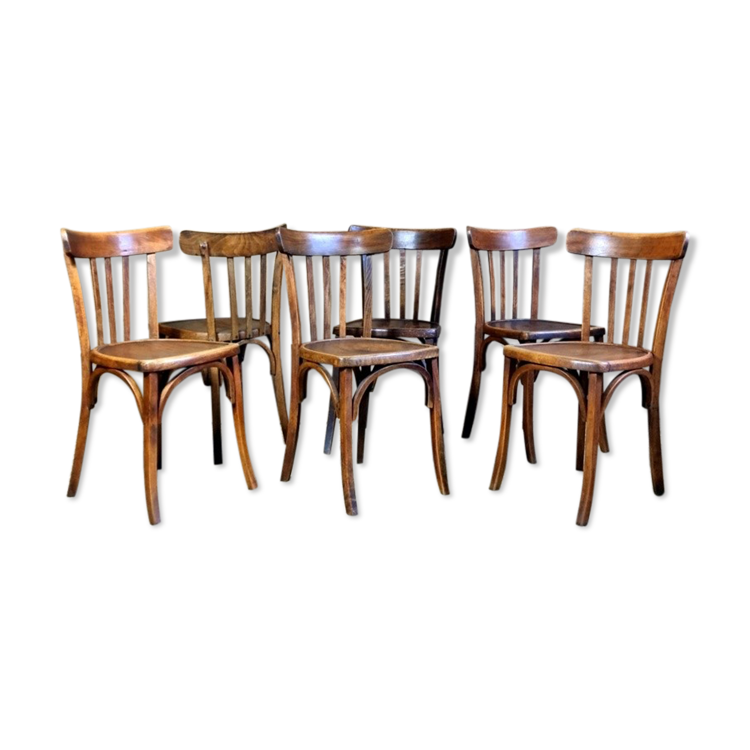 Set 6 Luterma chairs from the brewery of Lutterbach 40s