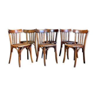 Set 6 Luterma chairs from the brewery of Lutterbach 40s
