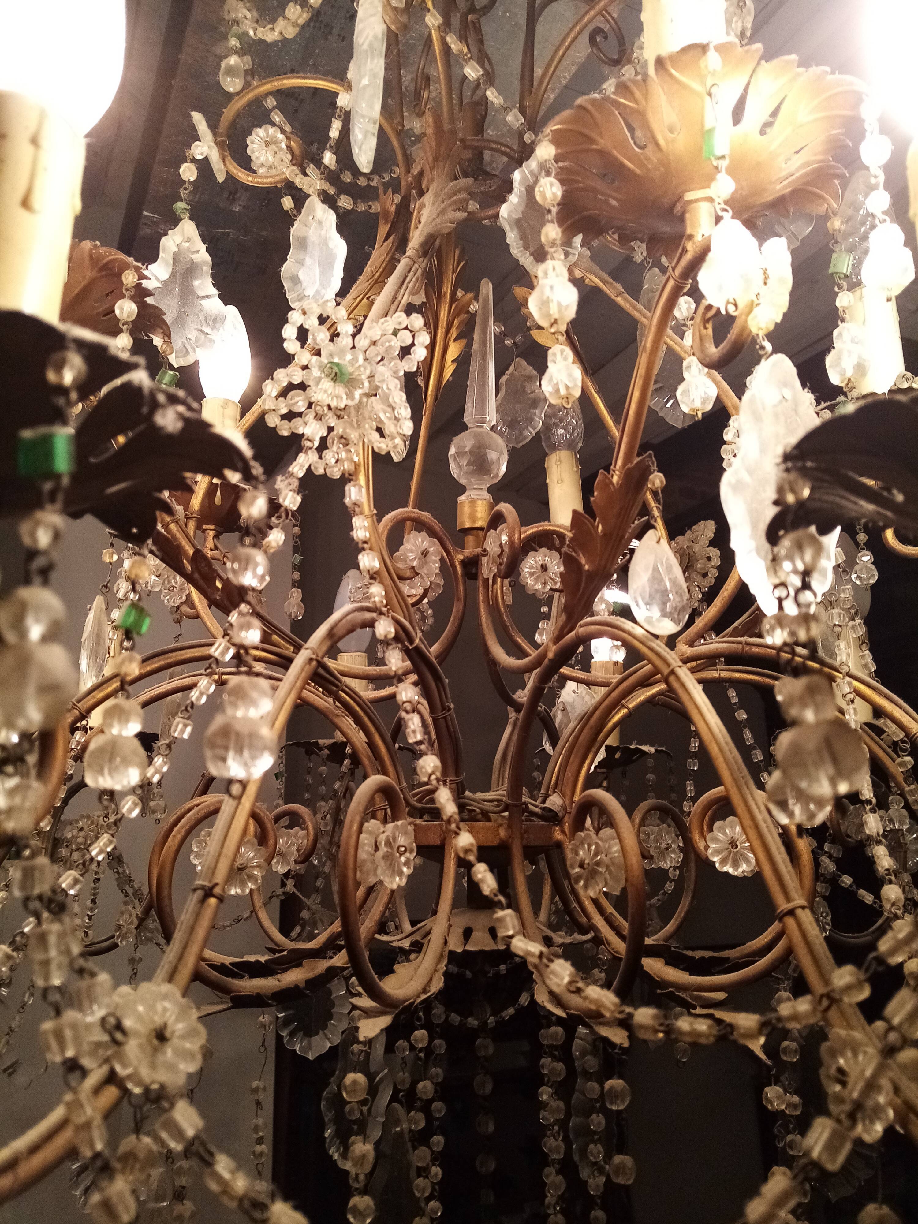 15-arm light-stamped chandelier