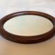 Mini oval wooden mirror