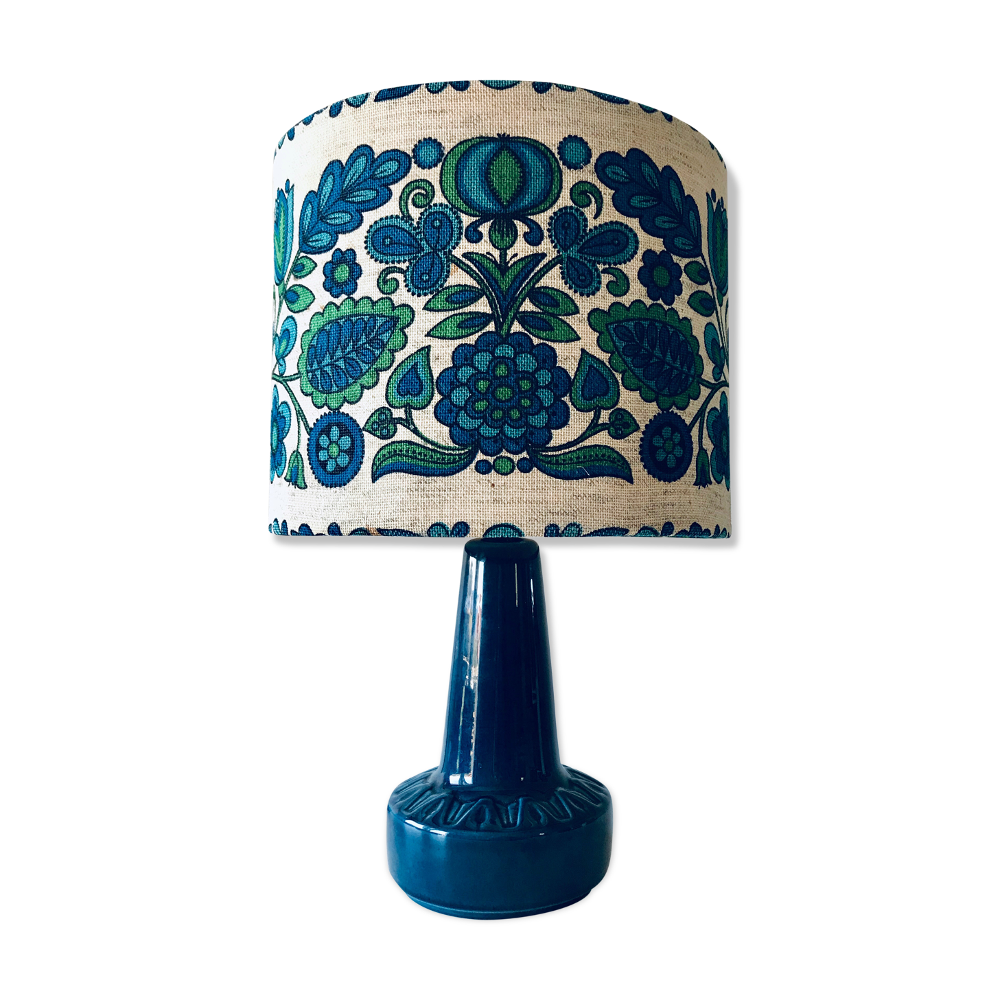70s blue lamp