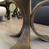 Luciano Frigerio (1928-1999) Coffee table in bronze, Brutalist style, 1970