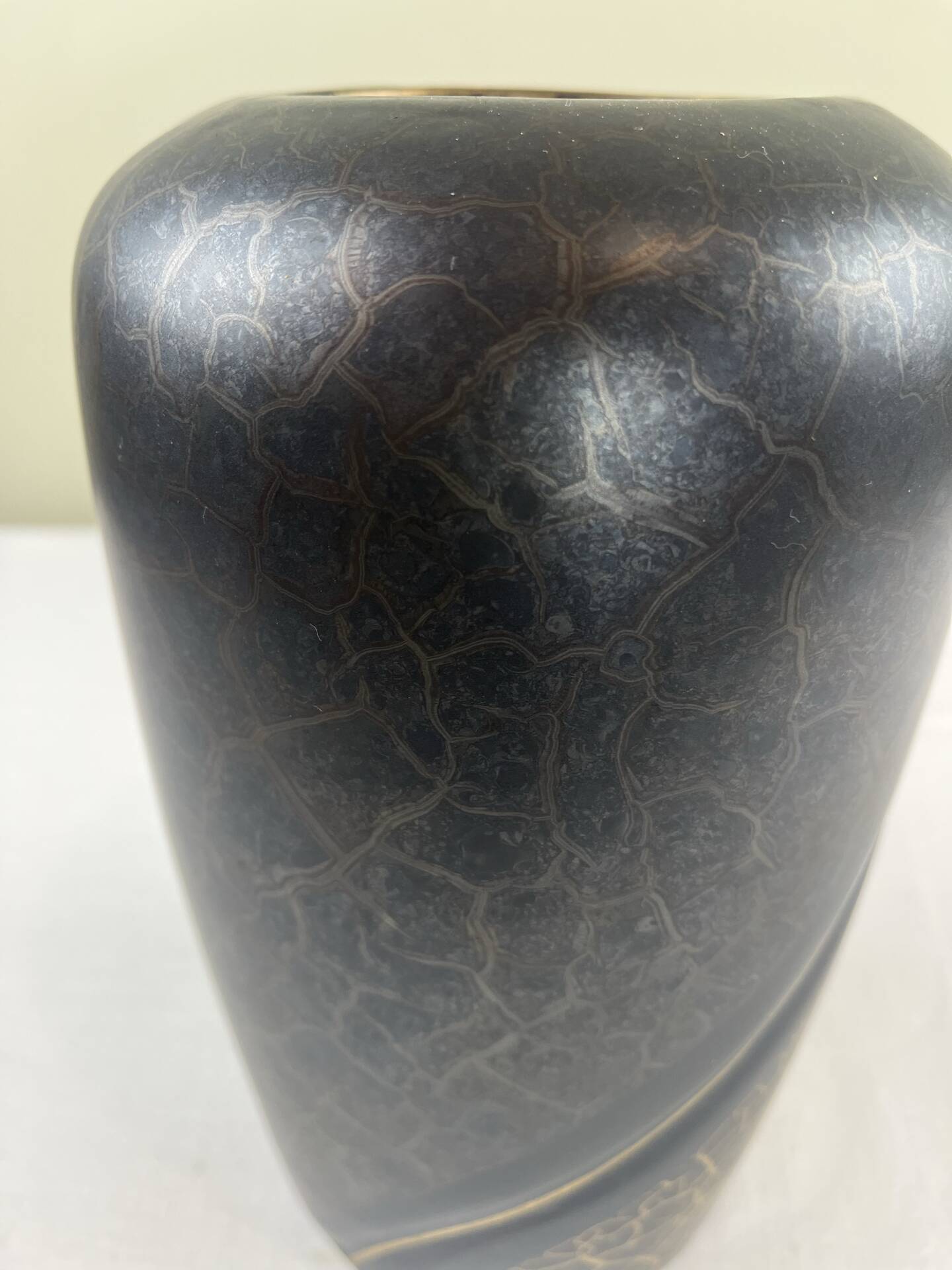 Vase with golden scales