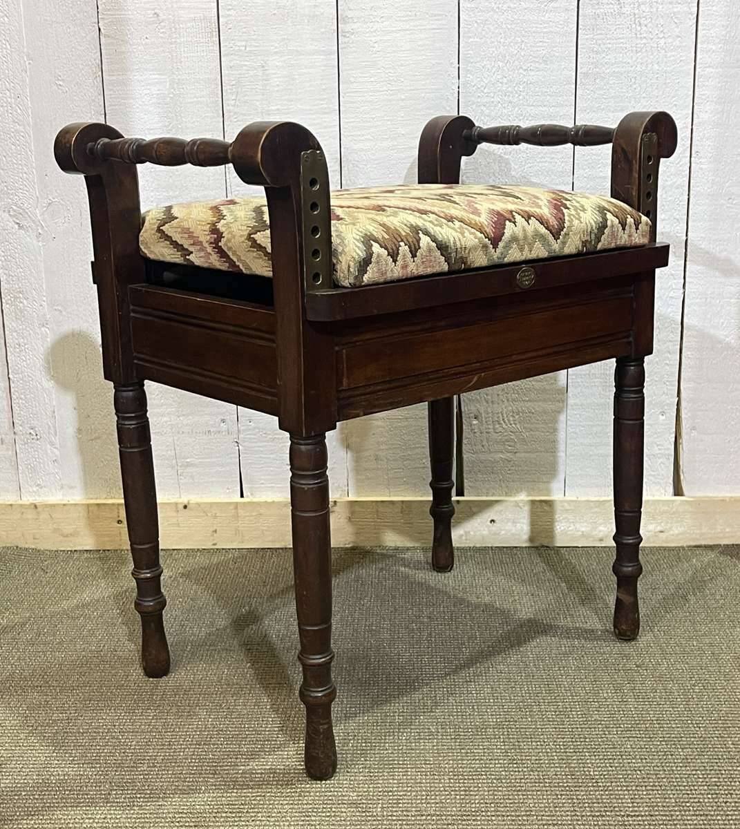 1930s English piano stool
