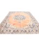 Orange & blue oriental turkish vintage rug