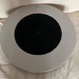 Round mirror with two-tone grey and gold pattern, FRETTE at Home