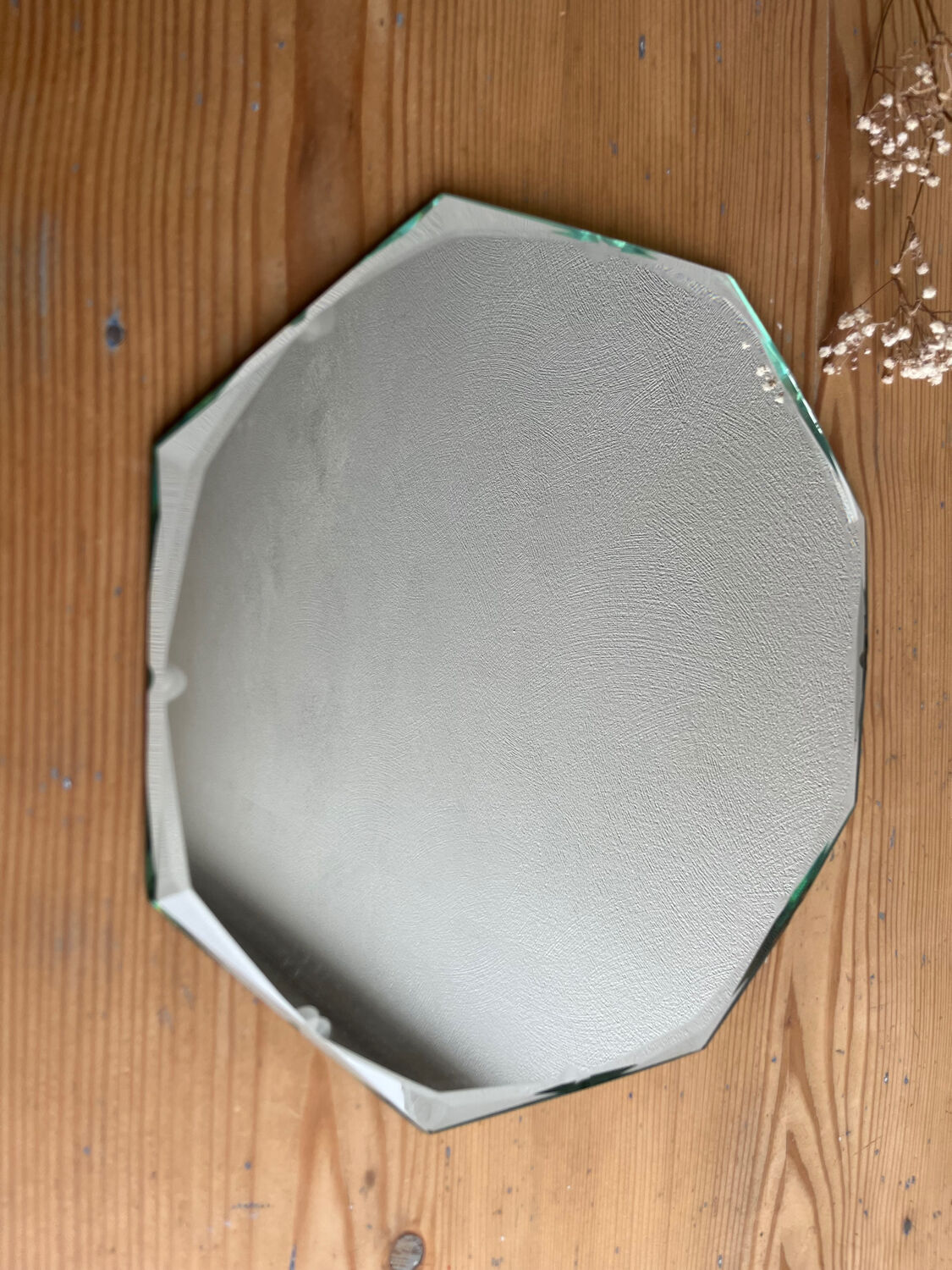 Vintage octagonal bevelled mirror