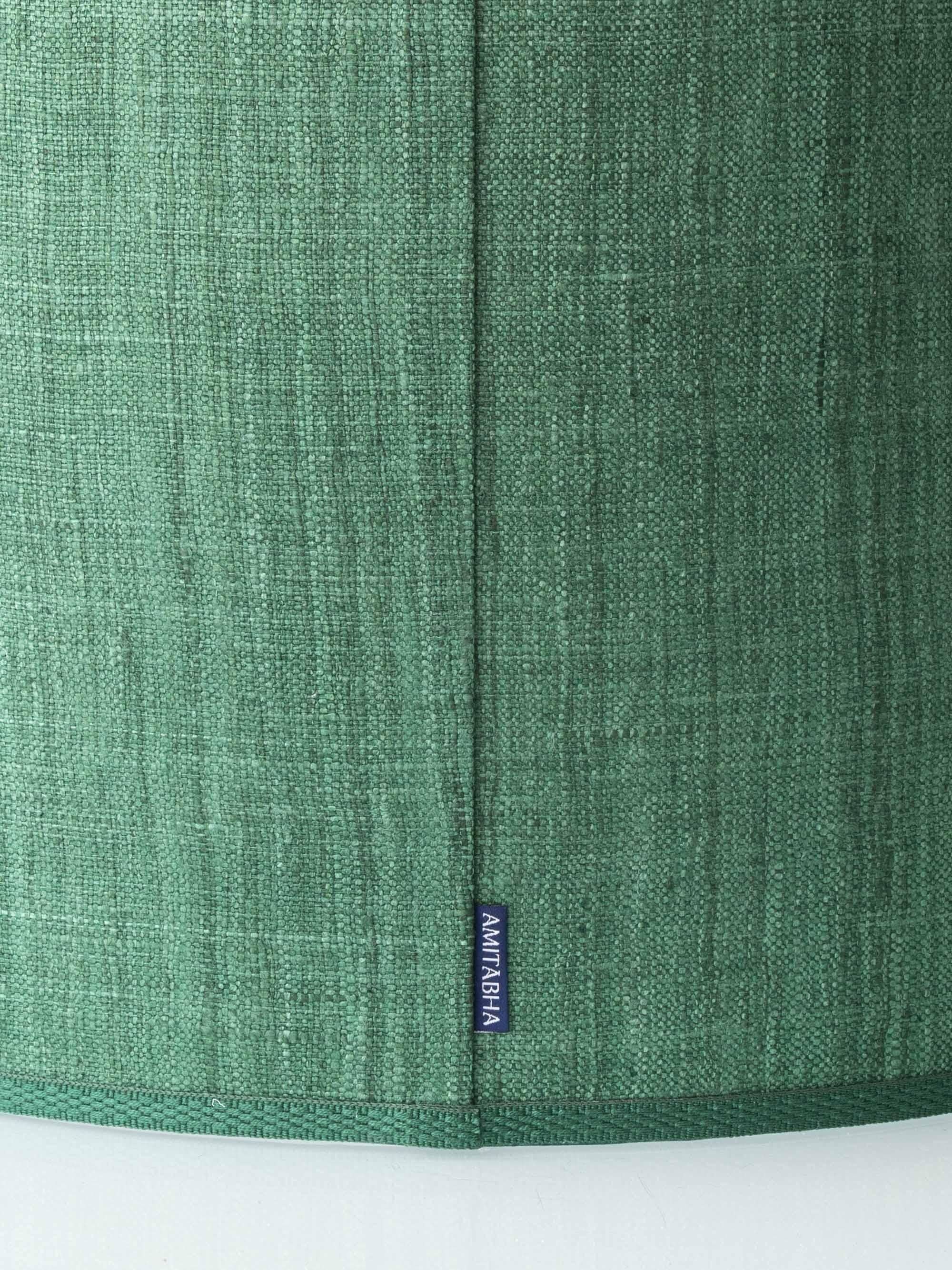 Spanish Revival Ceramic Table Lamp from Granada, New Green Silk Shade