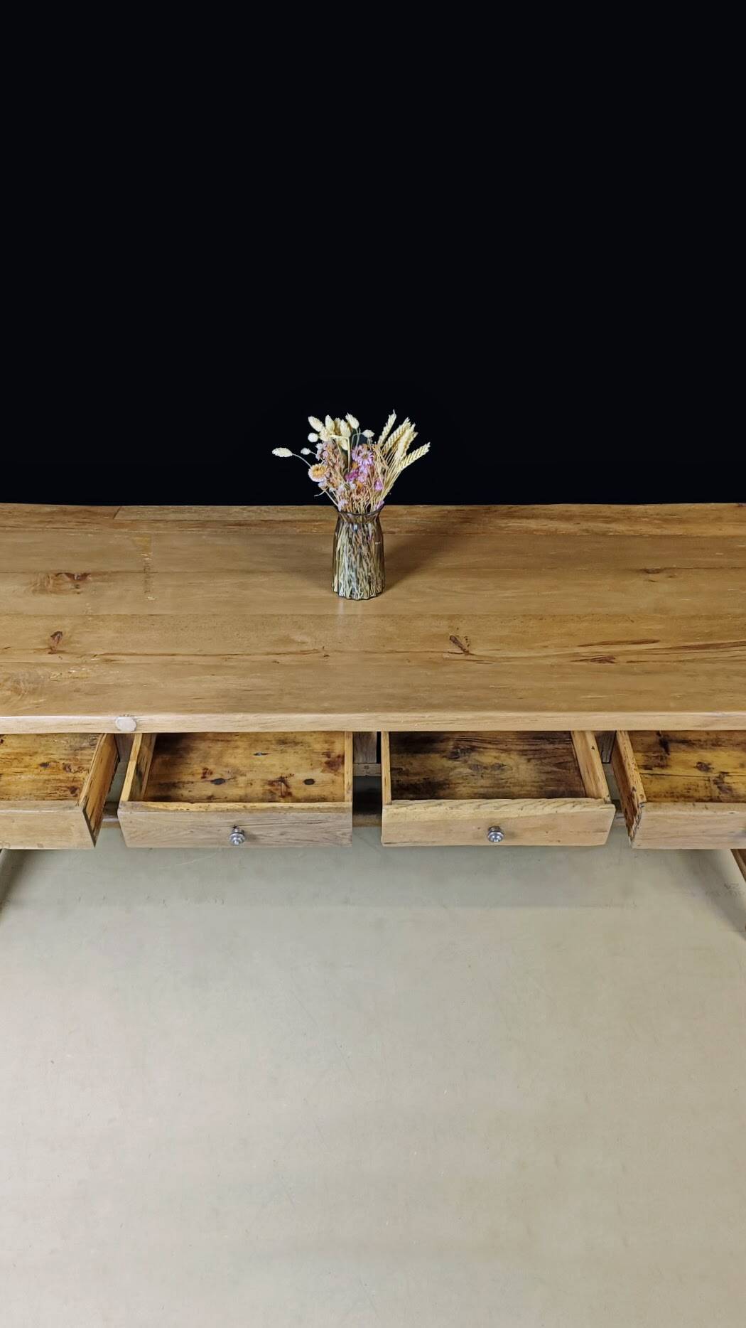 Table de ferme en chêne - Rénovée