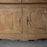 Buffet Deux Corps Chêne Blanchi, époque 18e Siècle