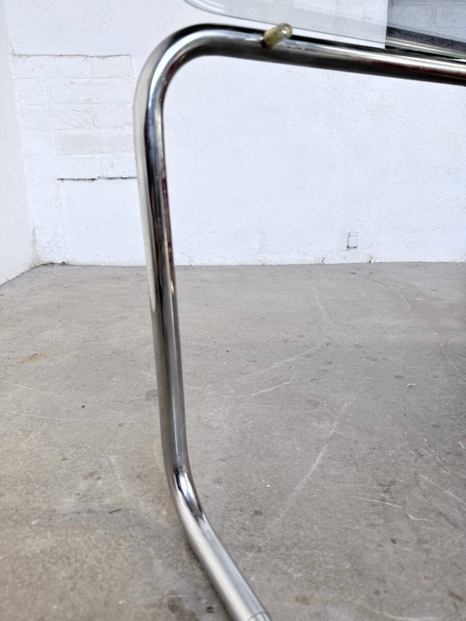 Table basse moderniste Bauhaus en acier tubulaire