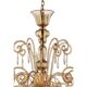 Lively Curls Murano Glass Chandelier in Dark Amber