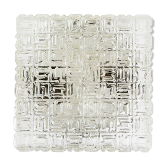 Square Flush Mount by Osvetlovaci Sklo Valasske Mezirici, 1960s