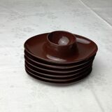 Vintage brown plastic shells 6 pieces