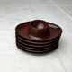 Coquetiers plastique marron vintage 6 pièces