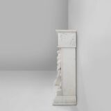 French Carrara marble fire place with Adam and Eve decoration