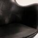 Fauteuil Egg – Arne Jacobsen, Danemark, 1960 – Cuir noir par Fritz Hansen