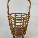 Rattan basket 60s
