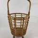 Panier en rotin années 60
