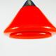 Suspension en verre rouge et chrome de Peill et Putzler, 1970, Allemagne