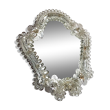 Venetian mirror 22cm X 24 cm Murano glass to pose 50s